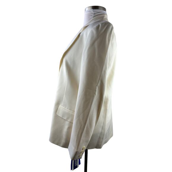 NWT Pendelton Blazer Suit Jacket 100% Virgin Wool Cream Single Button Size 16 - Picture 7 of 14